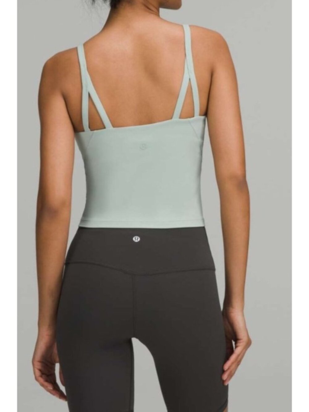 Lululemon Strappy Nulu Shelf Tank Top Mint Green Built In Bra Womens Size 6